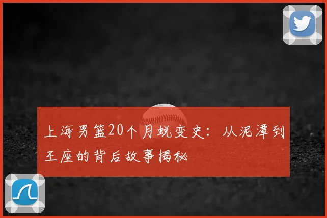 上海男篮20个月蜕变史:从泥潭到王座的背后故事揭秘